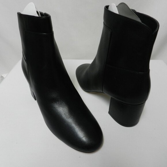 Cole Haan Arden Leather block heel Ankle boots botties black zip NEW Size Sz 9